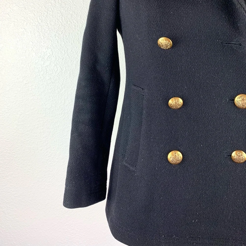 J. CREW Nello Gori short pea coat size 00P - Picture 4 of 5